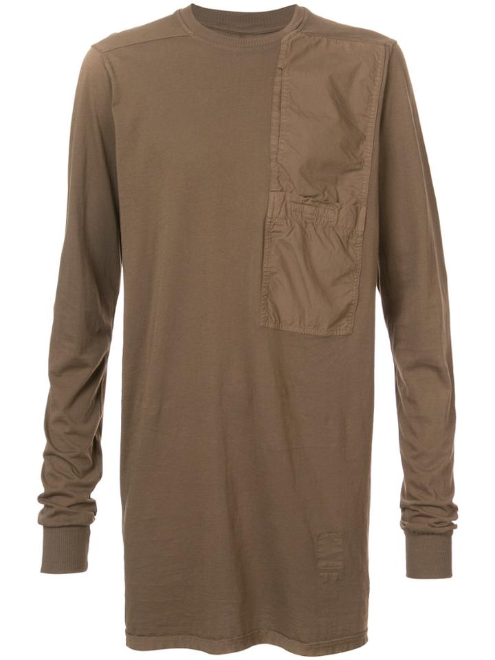 Rick Owens Drkshdw Oversized Pocket Detail T-shirt - Brown