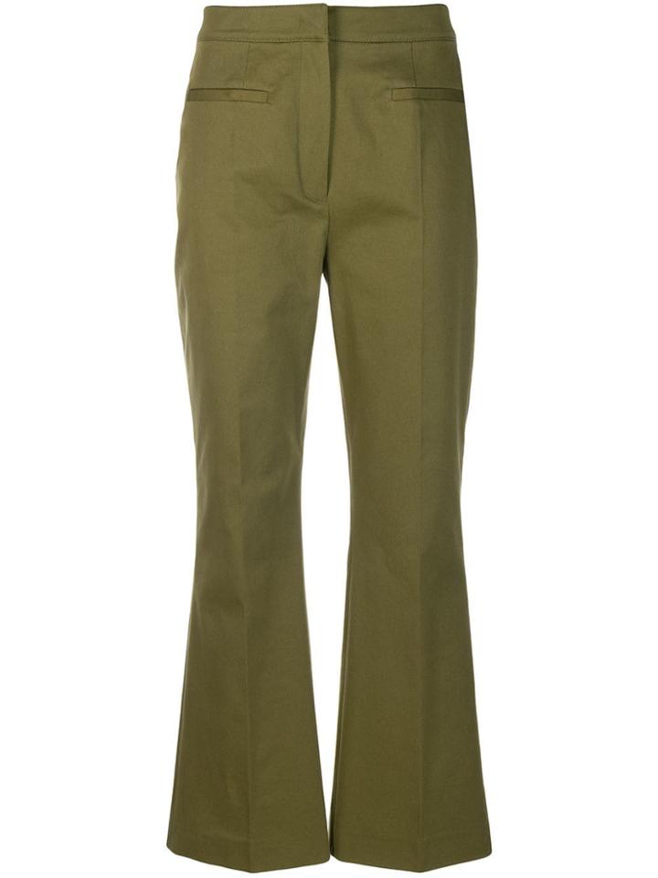 Alberta Ferretti Flared Tailored Trousers - Green