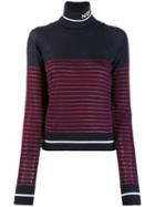 Nº21 Striped Turtle Neck Jumper - Red