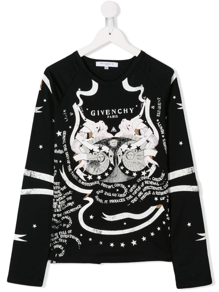 Givenchy Kids Teen Printed Sweatshirt - Black