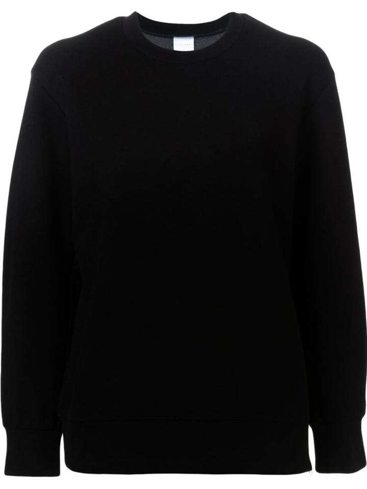 Cityshop Side Zip Detail Cuffed Sweatshirt, Women's, Size: 38, Black, Nylon/polyurethane/tencel