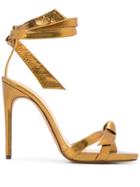 Alexandre Birman Wrap Tie Sandals - Gold