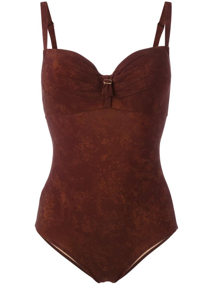 Marlies Dekkers Puritsu Plunge Balcony Swimsuit - Brown