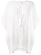 Fleur Of England Pompom Beach Kaftan - White