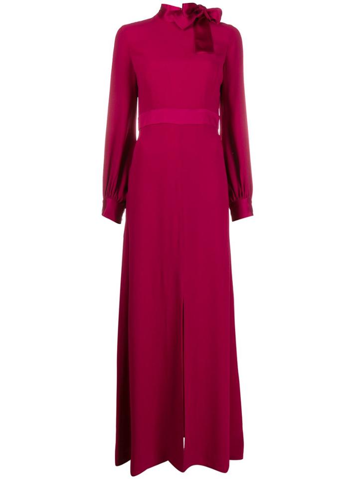 Goat Irene Neck-tie Long Dress - Red