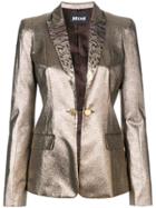 Just Cavalli Leopard Print Lapel Blazer - Brown