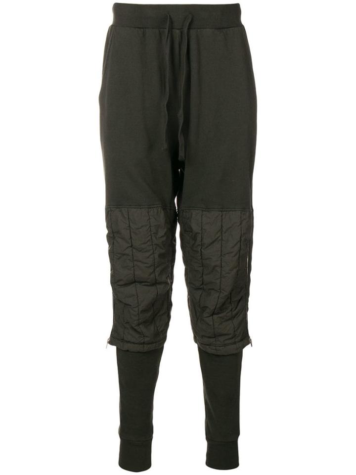 Andrea Ya'aqov Padded Layered Track Trousers - Green