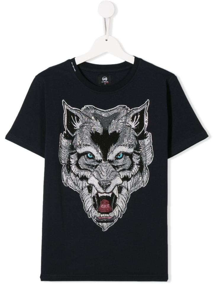 My Brand Kids Teen Wolf Print T-shirt - Blue