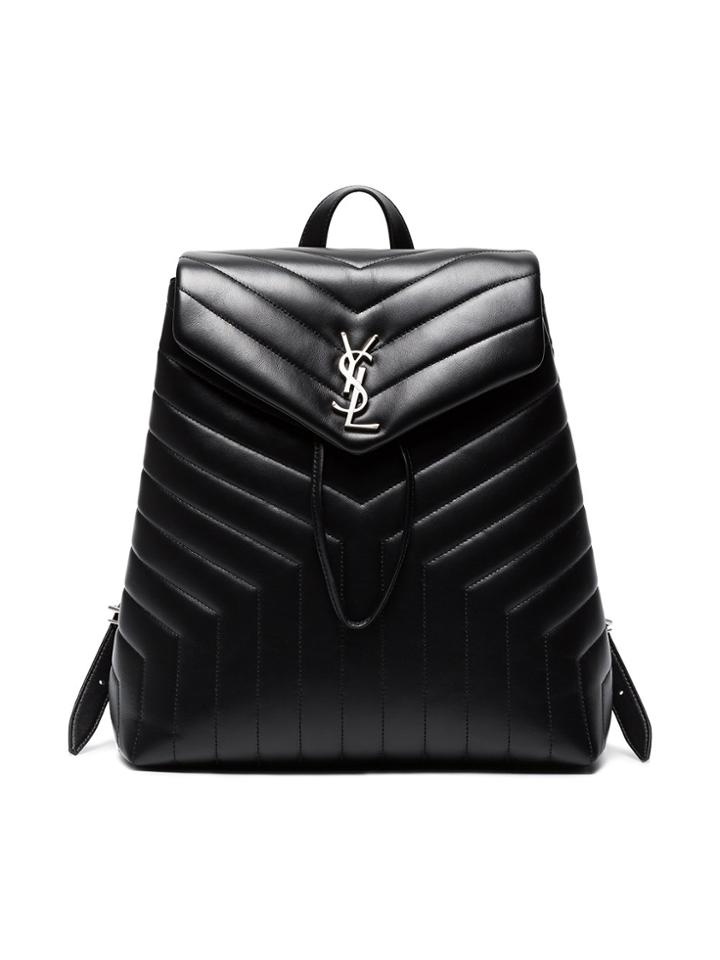Saint Laurent Black Lou Lou Y Matelassé Leather Backpack