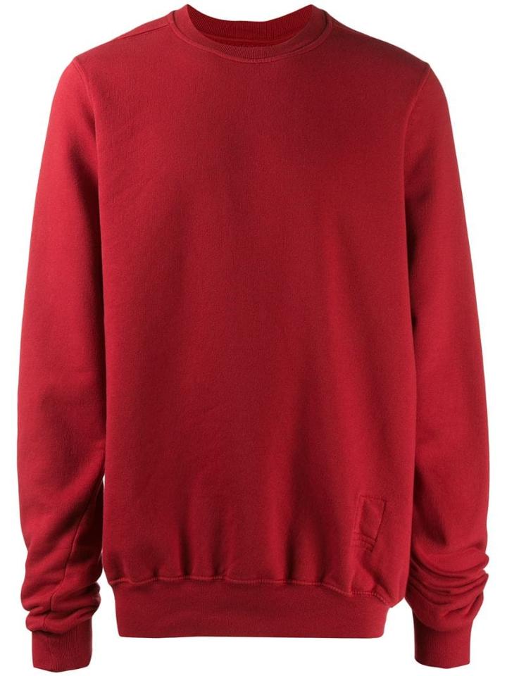 Rick Owens Drkshdw Oversized Crew Neck Sweatshirt - Red