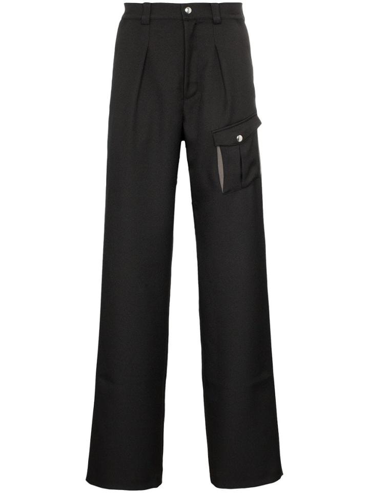 Kiko Kostadinov Kafka Utility Pocket Straight Leg Trousers - Black
