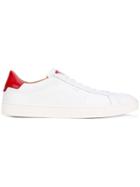Santoni Contrast Heel Sneakers - White