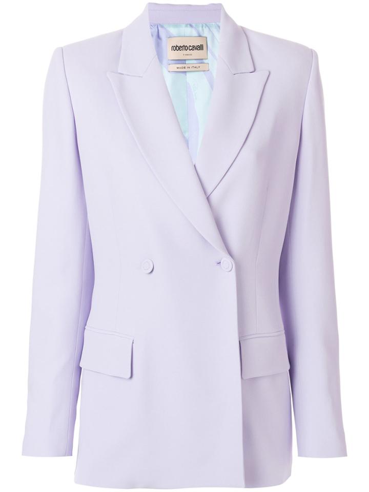 Roberto Cavalli Double Breasted Jacket - Pink & Purple