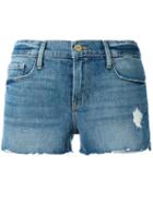 Distressed Denim Jeans - Women - Cotton/spandex/elastane - 24, Blue, Cotton/spandex/elastane, Frame Denim