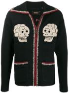 Deus Ex Machina Skull Embroidered Cardigan - Grey