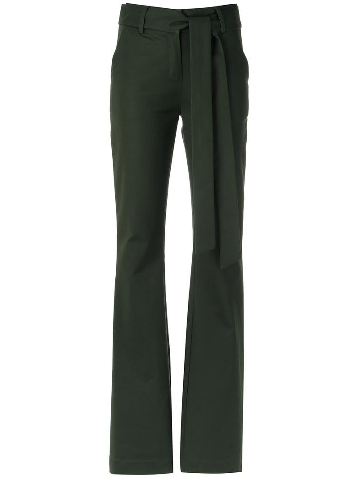 Giuliana Romanno Wide Leg Trousers, Women's, Size: 42, Green, Cotton/elastodiene