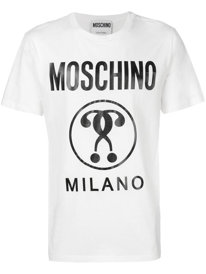Moschino Vinyl Logo Print T-shirt - White