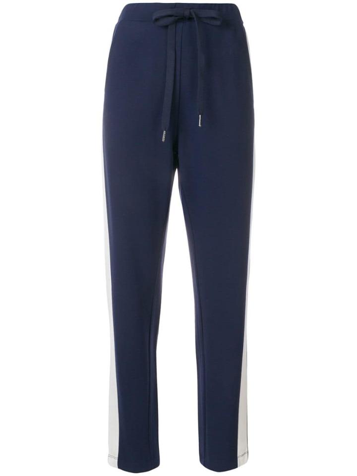 Twin-set Side Stripe Tapered Track Pants - Blue