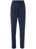 Twin-set Side Stripe Tapered Track Pants - Blue