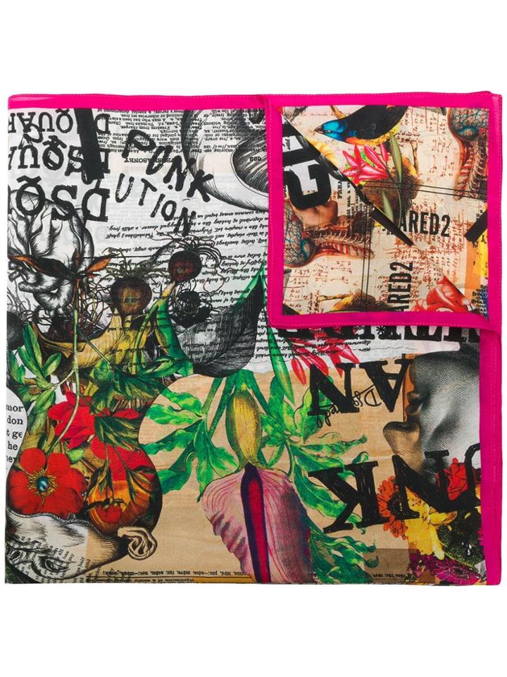 Dsquared2 Printed Foulard - Pink