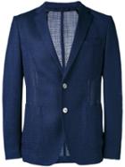 Boss Hugo Boss - Fine Knit Blazer - Men - Silk/polyamide/cupro/virgin Wool - 48, Blue, Silk/polyamide/cupro/virgin Wool