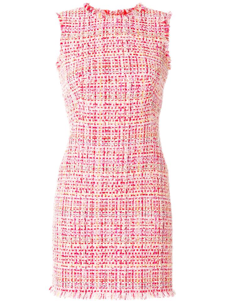 Alexander Mcqueen Tweed Mini Dress - Pink & Purple
