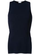 Scanlan Theodore Crepe Rib Tank Top, Women's, Size: Medium, Blue, Viscose