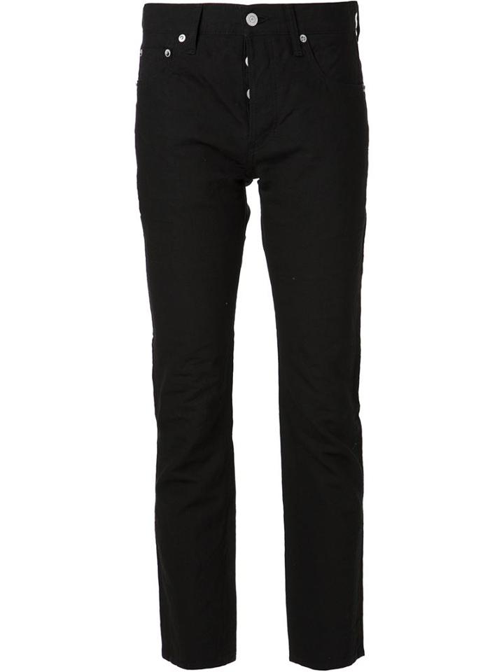 Arts & Science Skinny Cropped Jeans, Women's, Size: 29, Black, Linen/flax/polyurethane