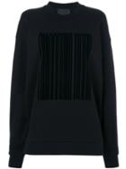 Alexander Wang - Barcode Logo Sweatshirt - Women - Cotton/spandex/elastane - S, Black, Cotton/spandex/elastane
