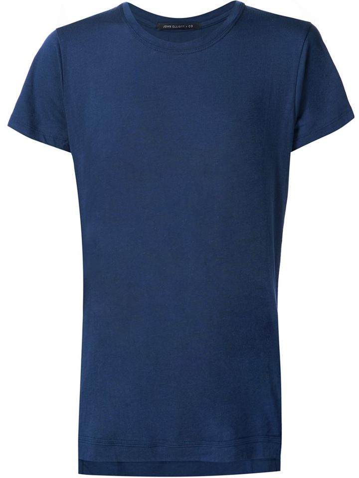 John Elliott Classic Round Neck T-shirt, Men's, Size: Medium, Blue, Supima Cotton/modal