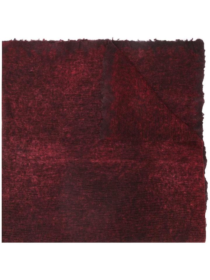 Avant Toi Frayed Scarf - Red