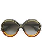 Dior Eyewear Oversized Round Frame Sunglasses - Green