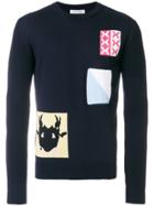 Jw Anderson Patch Knit Sweater - Blue
