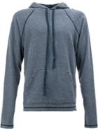 Greg Lauren Classic Drawstring Hoodie - Blue