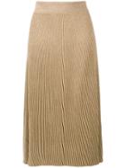 Marni Ribbed Knit A-line Skirt - Gold