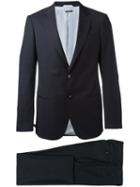 Giorgio Armani Single-breasted Formal Suit, Men's, Size: 48, Blue, Virgin Wool/acetate/viscose