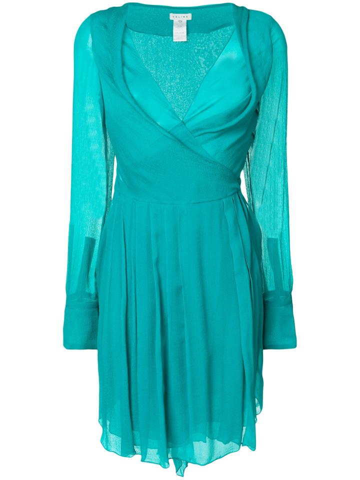 Céline Vintage Chiffon Dress - Green
