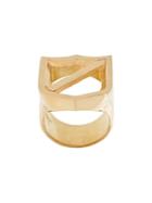 Ambush Chunky Crest Ring, Adult Unisex, Size: Small, Metallic