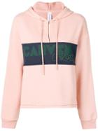 Carven Logo Panel Half-zip Hoodie - Pink & Purple
