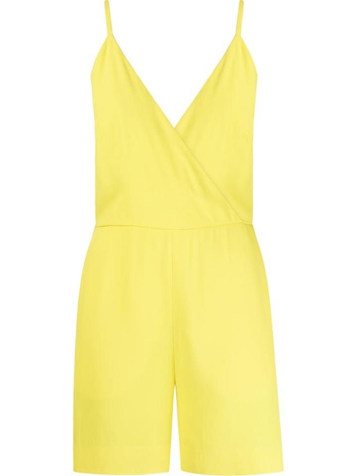 Andrea Marques V-neck Playsuit, Women's, Size: 40, Yellow/orange, Acetate/viscose