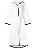 Thom Browne Contrast Trim Hooded Parka - White