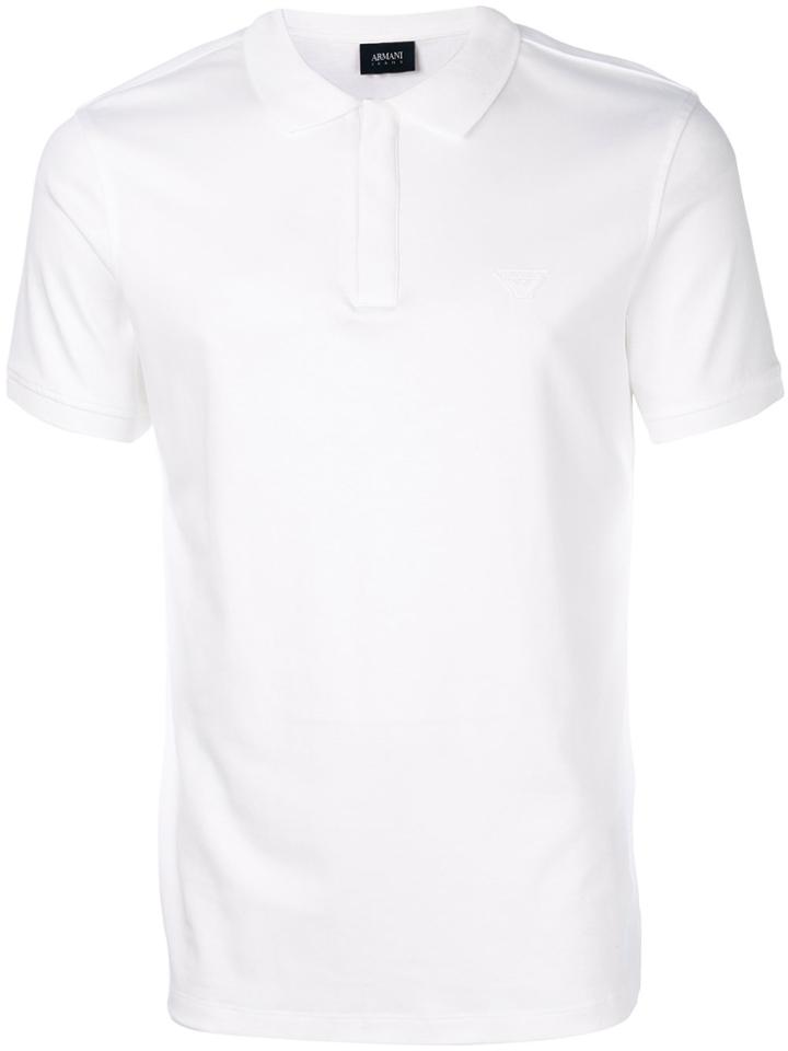 Armani Jeans Fitted Polo Top - White