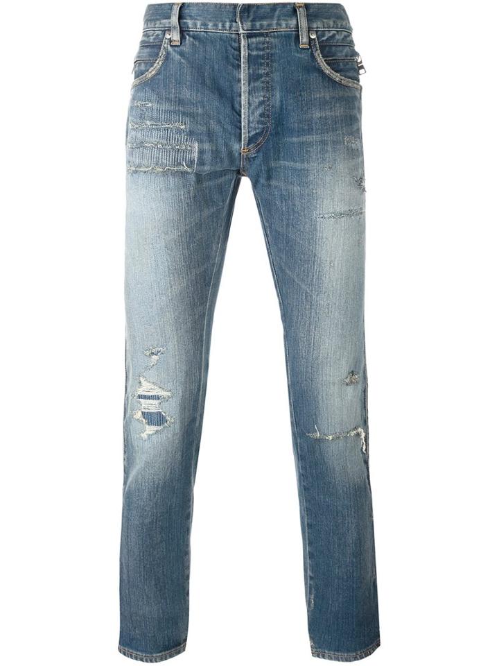 Balmain - Biker Jeans - Men - Cotton/polyurethane - 32, Blue, Cotton/polyurethane
