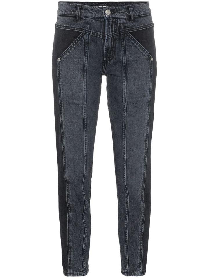 Adaptation Rider Two-tone Skinny Jeans - Black