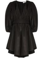 Msgm Puff Sleeve Mini Dress - Black