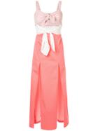 N Duo Printed Knotted Dress - Pink & Purple