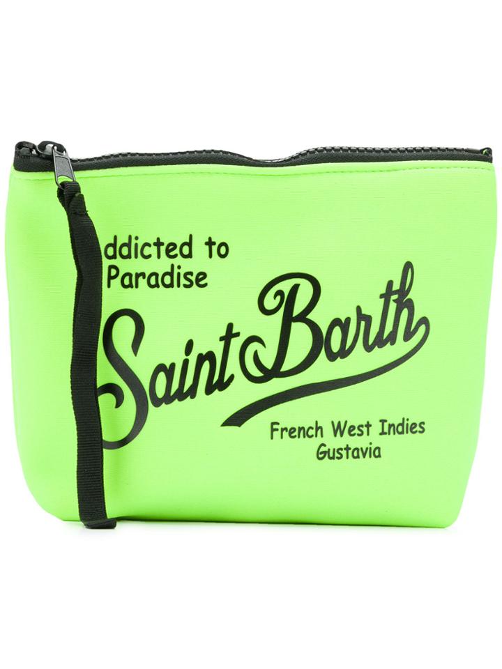 Mc2 Saint Barth Logo Print Wash Bag - Green