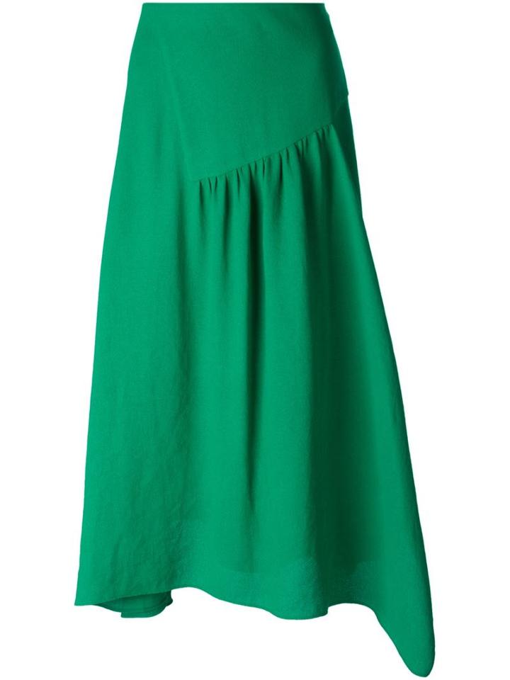 Chloé Draped Skirt, Women's, Size: 38, Green, Polyester/acetate/silk