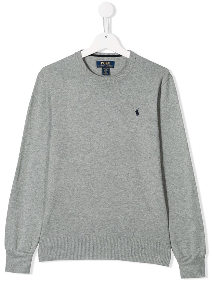 Ralph Lauren Kids Teen Crew Neck Sweater - Grey