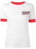 Off-white - Contrast Trim T-shirt - Women - Cotton - Xs, White, Cotton